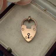 Antique Rare Rose Gold Heart Padlock