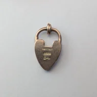 Antique Rare Rose Gold Heart Padlock, 9ct Gold - Image 2
