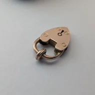 Antique Rare Rose Gold Heart Padlock, 9ct Gold - Image 11