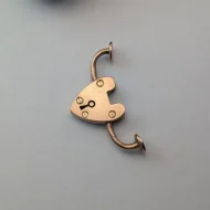 Antique Rare Rose Gold Heart Padlock, 9ct Gold - Image 9