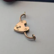 Antique Rare Rose Gold Heart Padlock, 9ct Gold - Image 8