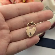 Antique Rare Rose Gold Heart Padlock, 9ct Gold - Image 4