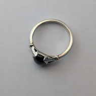Sterling Silver Synthetic Star Sapphire Ring, 925 Solitaire - Image 3