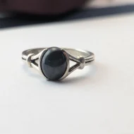 Sterling Silver Synthetic Star Sapphire Ring, 925 Solitaire - Image 7