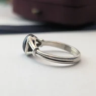 Sterling Silver Synthetic Star Sapphire Ring, 925 Solitaire - Image 6