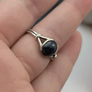 Sterling Silver Synthetic Star Sapphire Ring, 925 Solitaire - Image 10