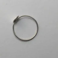 Sterling Silver Disc Stacking Ring, Dainty - Image 2