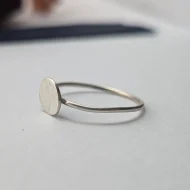 Sterling Silver Disc Stacking Ring, Dainty - Image 8