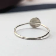 Sterling Silver Disc Stacking Ring, Dainty - Image 7