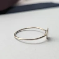 Sterling Silver Disc Stacking Ring, Dainty - Image 6