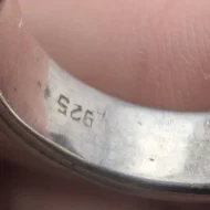 Vintage Sterling Silver Wedding Band, Chunky Stacking Ring 925 - Image 5