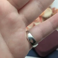 Vintage Sterling Silver Wedding Band, Chunky Stacking Ring 925 - Image 3