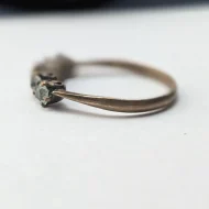 Vintage Rolled Gold Five Stone Paste Ring - Image 6
