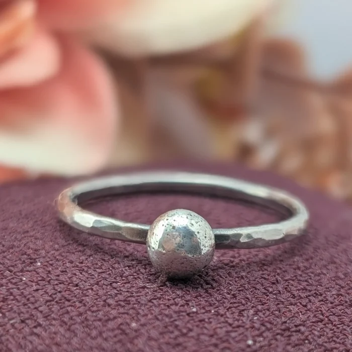 Sterling Silver Pebble Stacking Ring