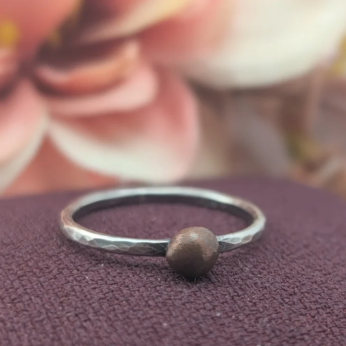 Sterling Silver Pebble Stacking Ring