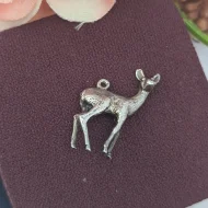 Vintage Silver Deer Charm