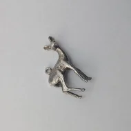 Vintage Silver Deer Charm, Doe Pendant - Image 2