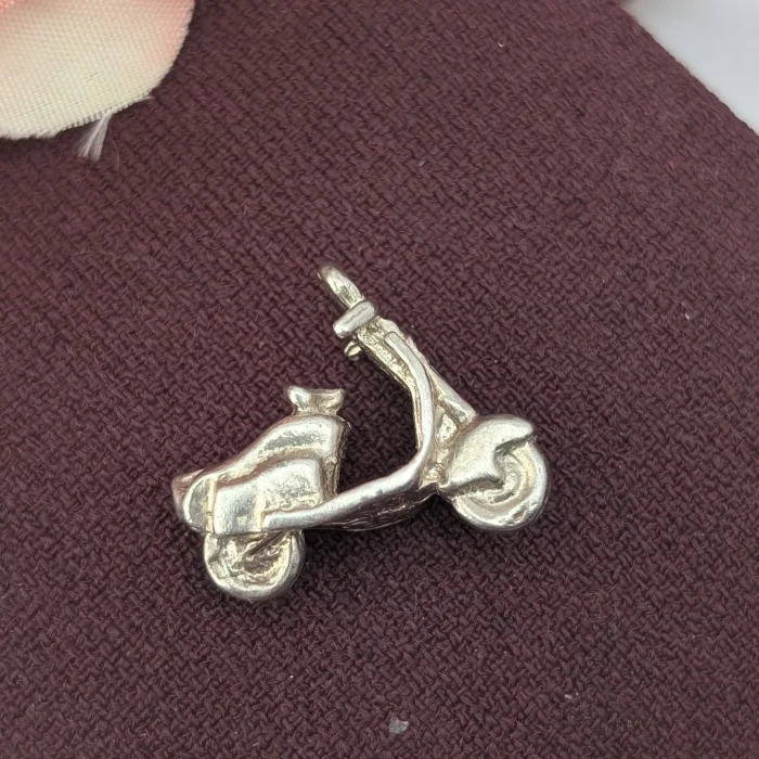 Vintage Silver Vespa Charm