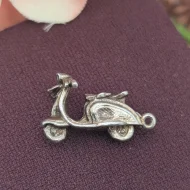 Vintage Silver Vespa Charm