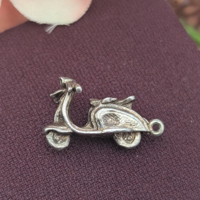 Vintage Silver Vespa Charm