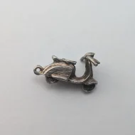 Vintage Silver Vespa Charm, Italian Scooter Pendant - Image 6