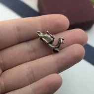 Vintage Silver Vespa Charm, Italian Scooter Pendant - Image 3