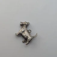 Vintage Silver Scottie Dog Charm, Terrier Pendant - Image 2