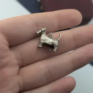 Vintage Silver Scottie Dog Charm, Terrier Pendant - Image 3