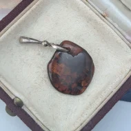 Vintage Sterling Silver Baltic Amber Pendant