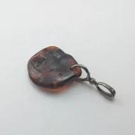 Vintage Sterling Silver Baltic Amber Pendant - Image 2