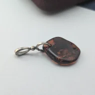Vintage Sterling Silver Baltic Amber Pendant - Image 7