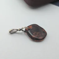 Vintage Sterling Silver Baltic Amber Pendant - Image 6