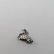 Vintage Silver Swan Charm, Bird Pendant - Image 2