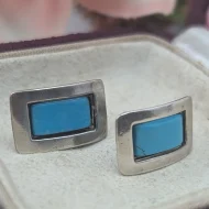 Vintage Sterling Silver Turquoise Earrings