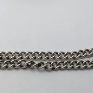 Preloved Silver Curb Chain Blue Stone Bracelet - Image 6