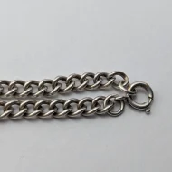 Preloved Silver Curb Chain Blue Stone Bracelet - Image 5