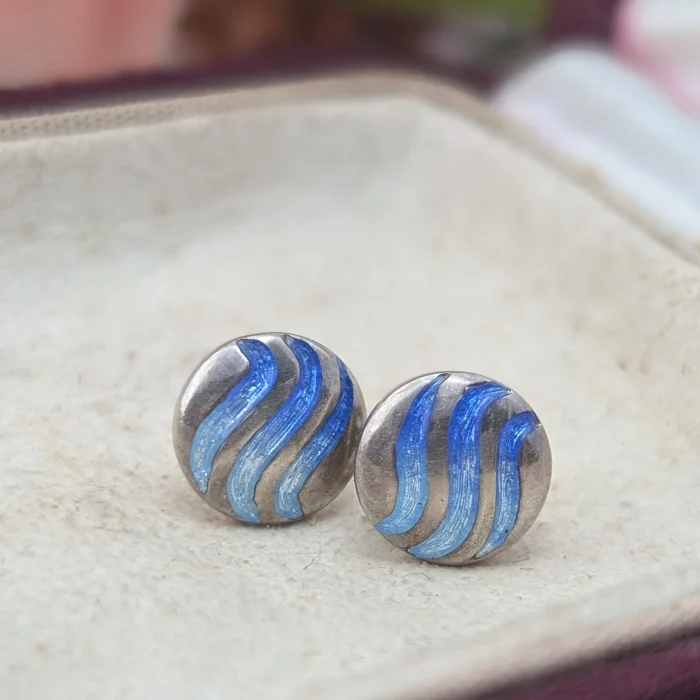 Sterling Silver Sheila Fleet Enamel Earrings