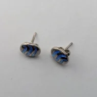 Sterling Silver Sheila Fleet Enamel Earrings, Studs 925 - Image 2