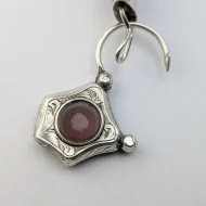 Antique Victorian Silver Agate Bracelet, Hardstone Panel Padlock - Image 18