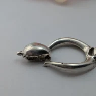 Vintage Silver Chunky Round Link Bracelet, Modernist - Image 9