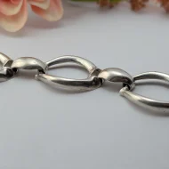 Vintage Silver Chunky Round Link Bracelet, Modernist - Image 8