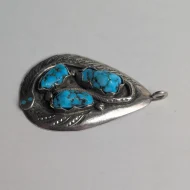 Vintage Turquoise Snake Zuni Pendant, Effie C Sterling Silver Native American - Image 10