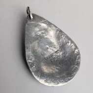 Vintage Turquoise Snake Zuni Pendant, Effie C Sterling Silver Native American - Image 5
