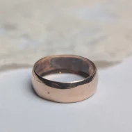 Antique 9ct Rose Gold Wedding Band, Plain Simple Ring Chester Hallmark 1924 - Image 7