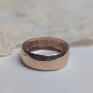 Antique 9ct Rose Gold Wedding Band, Plain Simple Ring Chester Hallmark 1924 - Image 6