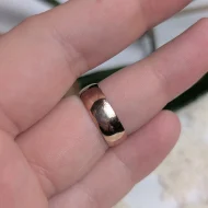 Antique 9ct Rose Gold Wedding Band, Plain Simple Ring Chester Hallmark 1924 - Image 4