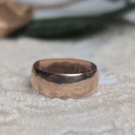 Antique 9ct Rose Gold Wedding Band, Plain Simple Ring Chester Hallmark 1924 - Image 3