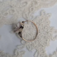Antique 9ct Rose Gold Cameo Ring, Pink Shell - Image 2
