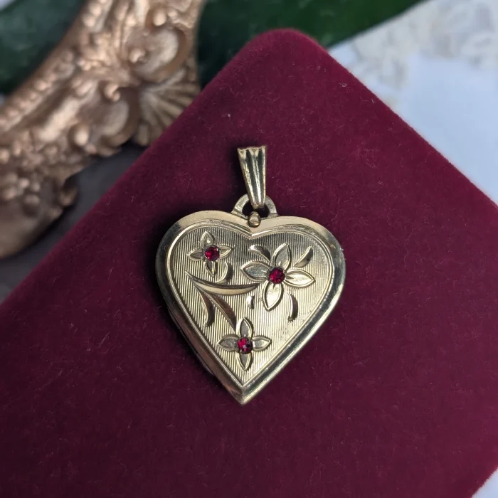 Vintage Rolled Gold Heart Locket