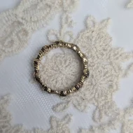 Vintage 9ct Gold Blue Stone Eternity Band, Hallmarked 1970s Organic - Image 12